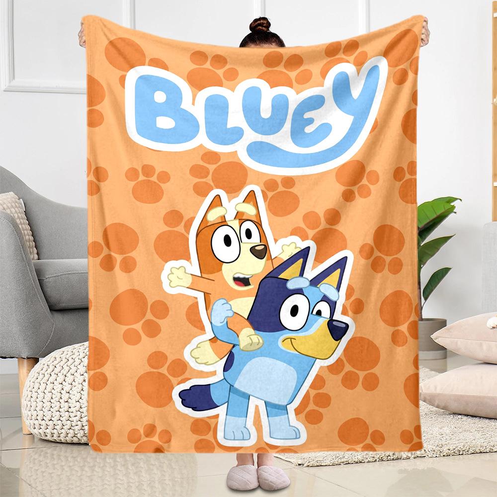 Bluey's Colorful Friends Blanket Comfortable Great for Office Chair Picnics Four Seasons Universal Stylish Decor
