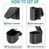 Portable Camping Toilet for Adults Outdoor with Lid Folding Composting Toilets for Hiking Waterproof Porta Potty, Car Camping Essentials