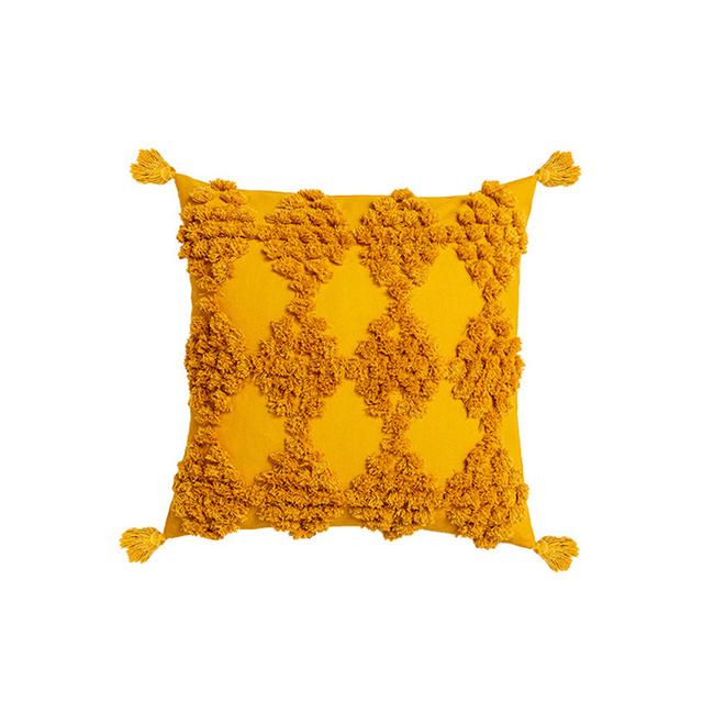 Чехол для подушки с кисточками 30x50 см/45x45 см, вышитые наволочки, домашний декор, автомобильный диван, наволочка для гостиной, бежевый, желтый