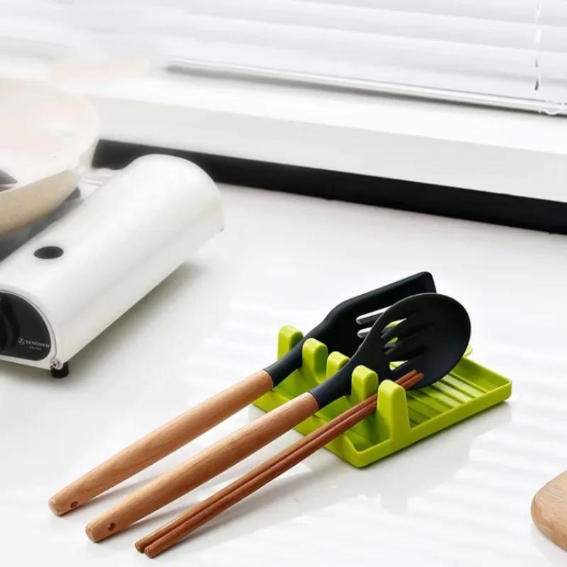 Кухонная подставка для шпателя, моющаяся подставка для кистей, полки для крышек кастрюль, многофункциональная подставка для кистей, кухонный инструмент