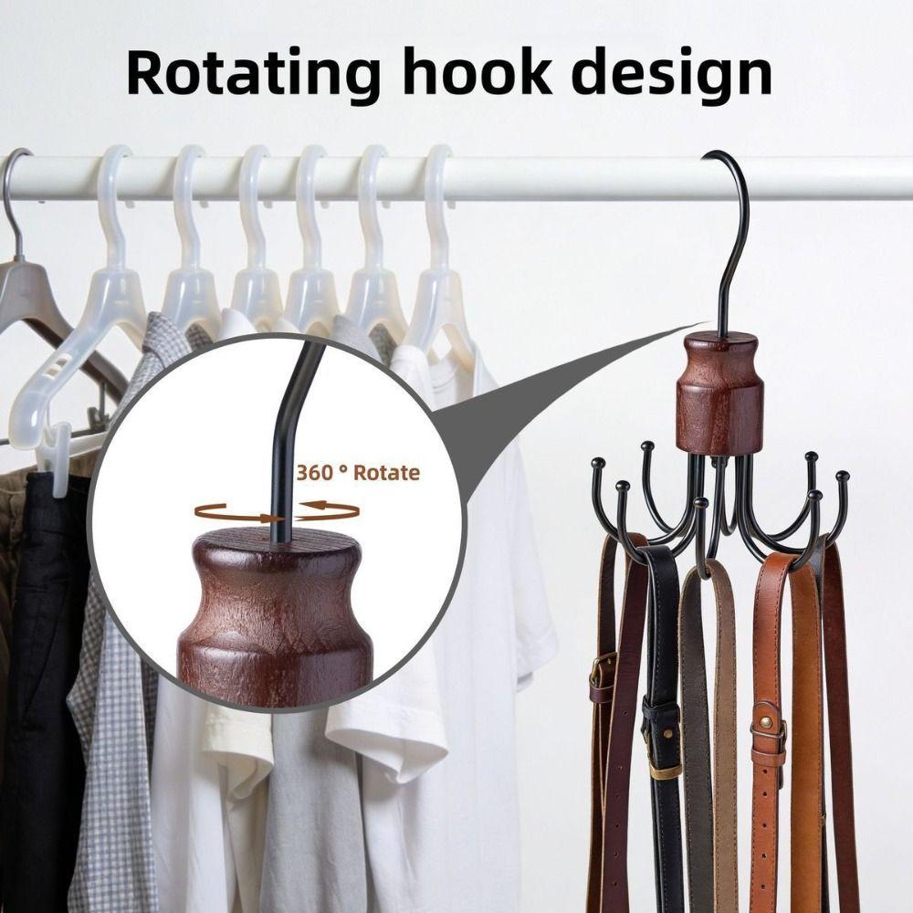 Rotating Top Hook Rotating Storage Hanger 8 Hook Closet Organizer Multi-Claw Bag Hook Home Storage
