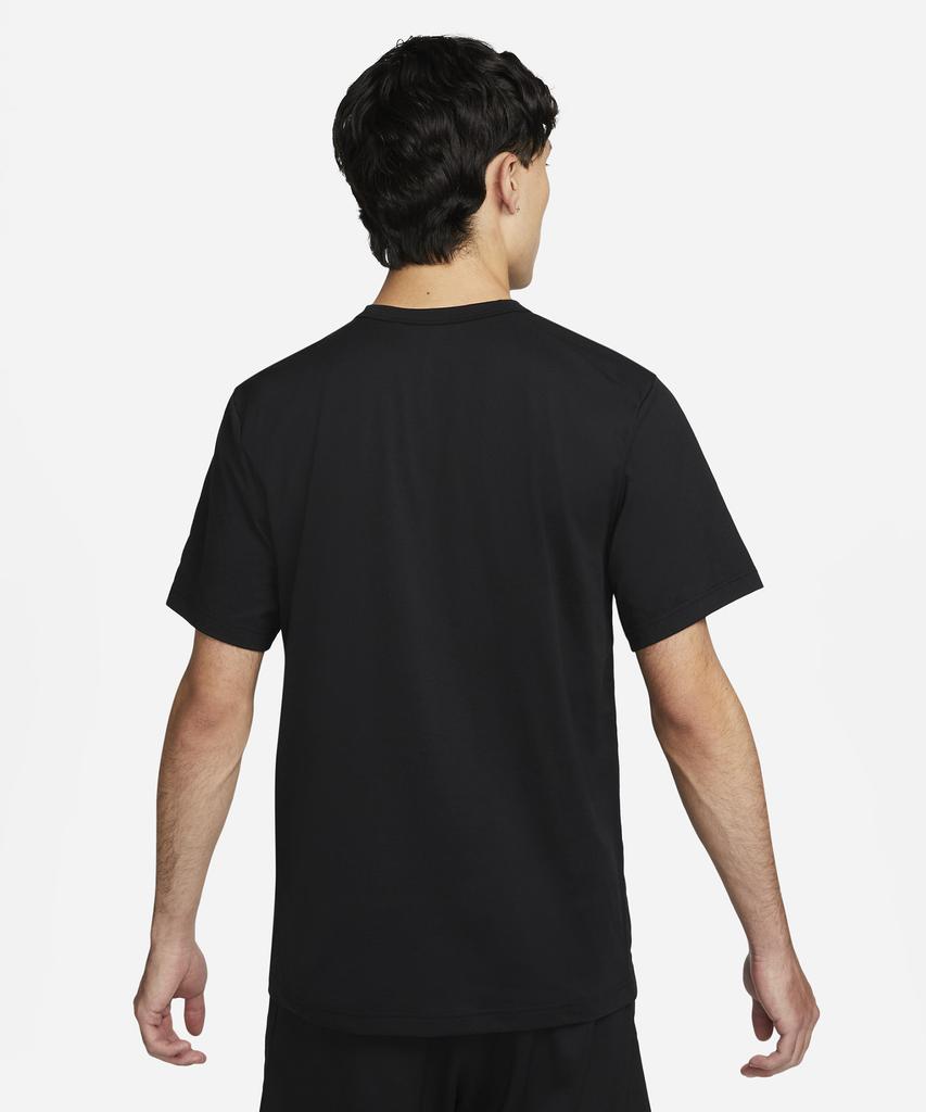Nike Фитнес-топ с коротким рукавом Nike Dri-Fit UV Hyperverse, размер M - Черный:Белый / Dv9840-010