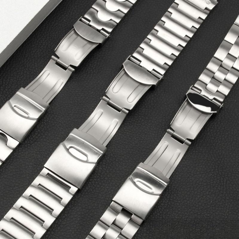 Для Swatch 17/19.5/20/23мм YGS YAS Сплошная нержавеющая сталь Складная застежка Ремешок для часов Браслет Большой размер Мужчина Женщина Аксессуары для часов