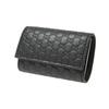 Gucci Monogram Logo Embossed Leather Key Pouch Wallet Men wallet Black 150402-BMJ1N-1000