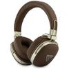 Guess Bluetooth ENC Over-Ear Headphones Metal Grained Triangle Logo Brown
