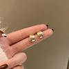 C-shaped Women's Stud Earrings Smooth Metal Mini Geometric Statement Female Small Earrings boucle d’oreille femmes