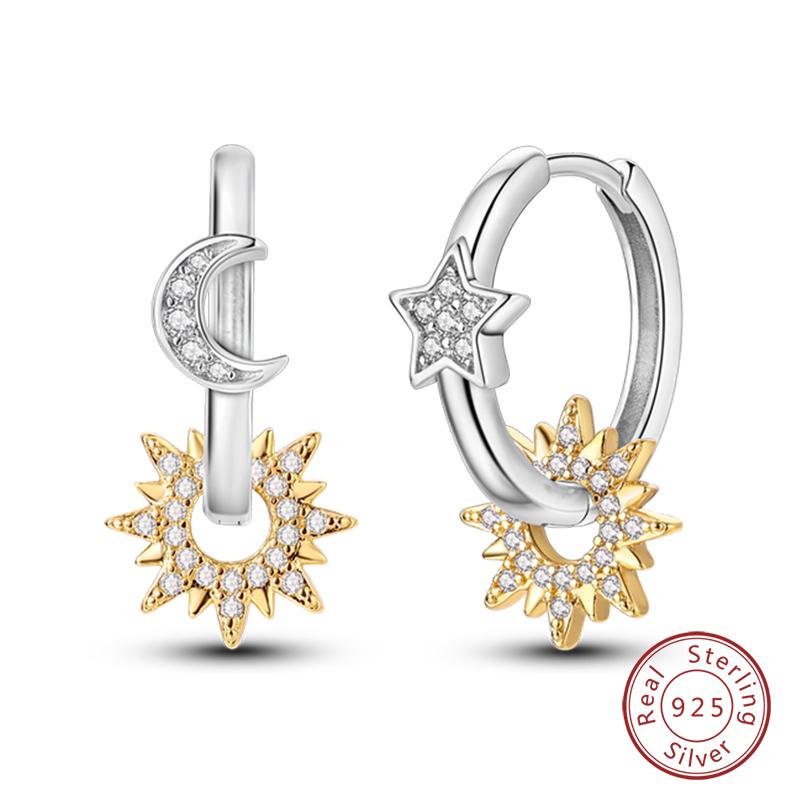 Серьги-тюльпаны из стерлингового серебра 925 пробы для женщин, двойные серьги-кольца в виде бабочки из кубического циркония, изящные помолвочные украшения