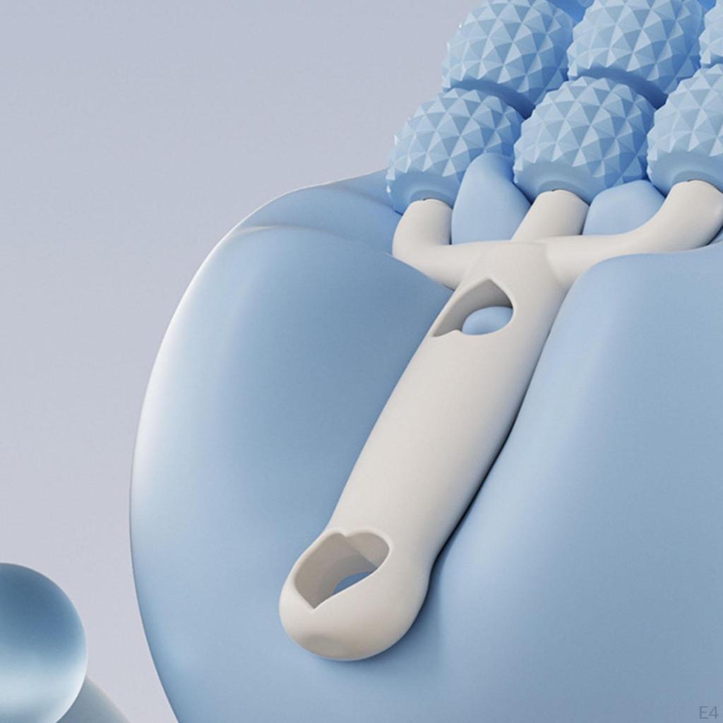 Массажный ролик с 3 рядами, Легкий гибкий для ног и спины, Ручной для живота,