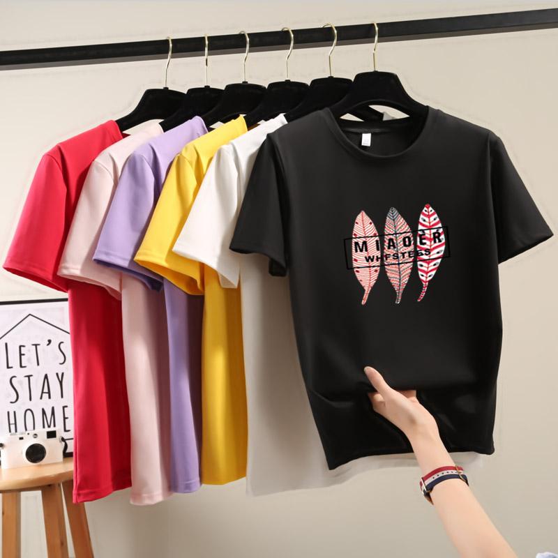 Summer Casual Loose Student T Shirt Women's Harajuku Letter Print Short Sleeve T-shirts Women Y2k Tops