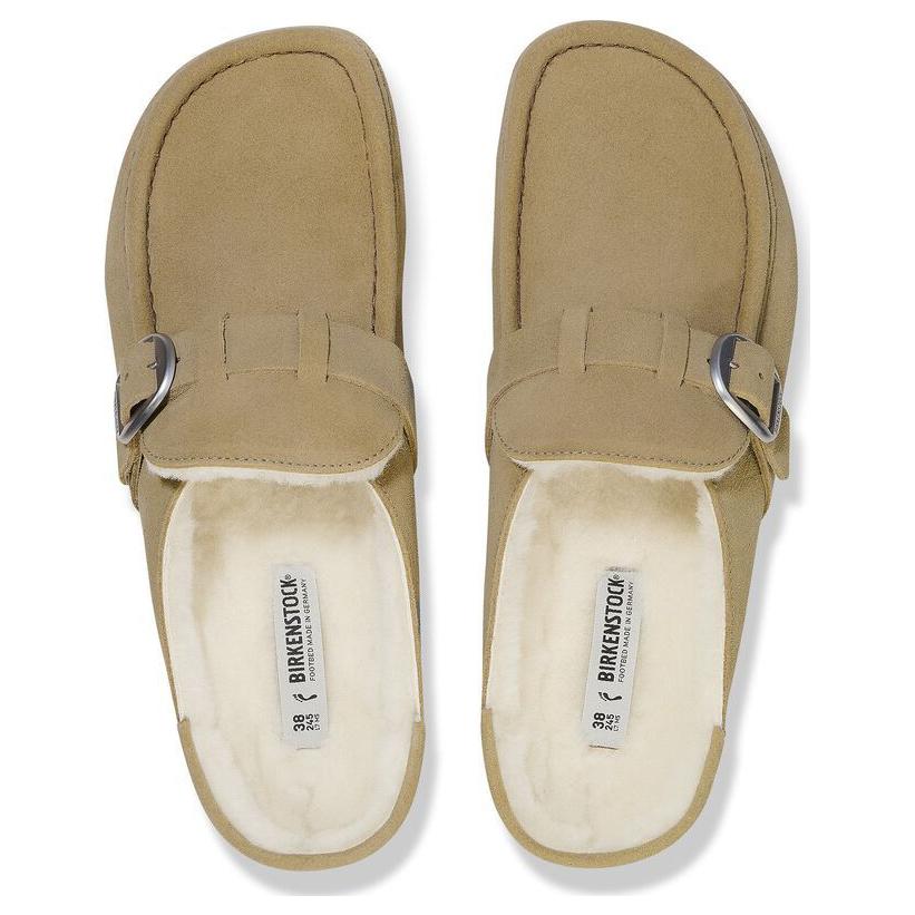 Birkenstock Букли Шеллинг Удобные Универсальные Нескользящие Закрытые Тапочки Женские тапочки Бежевый 1028633