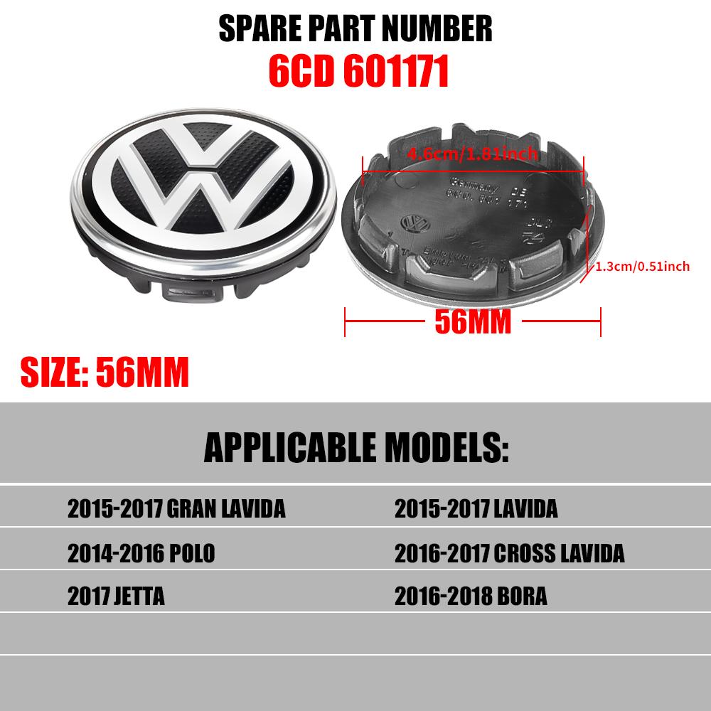 4pcs/set 56mm/65mm/66mm DJY45 Car Wheel Center Cap Hub Covers Badge Accessories For VW Volkswagen Golf 6N0601171 6CD601171 3B7601171 FR5
