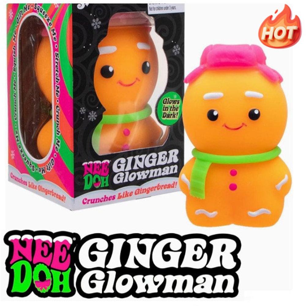 Новый Schylling Needoh Ginger Glowman Сенсорный Nice-Sicle Кубик-Сквиш для снятия стресса Антистресс-сжималка Для концентрации СДВГ