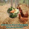 Устойчивый к ржавчине Легко чистящийся Подвесная кормушка для кур Съемная железная корзина Для садовых овощей и фруктов Вместимость 9 дюймов