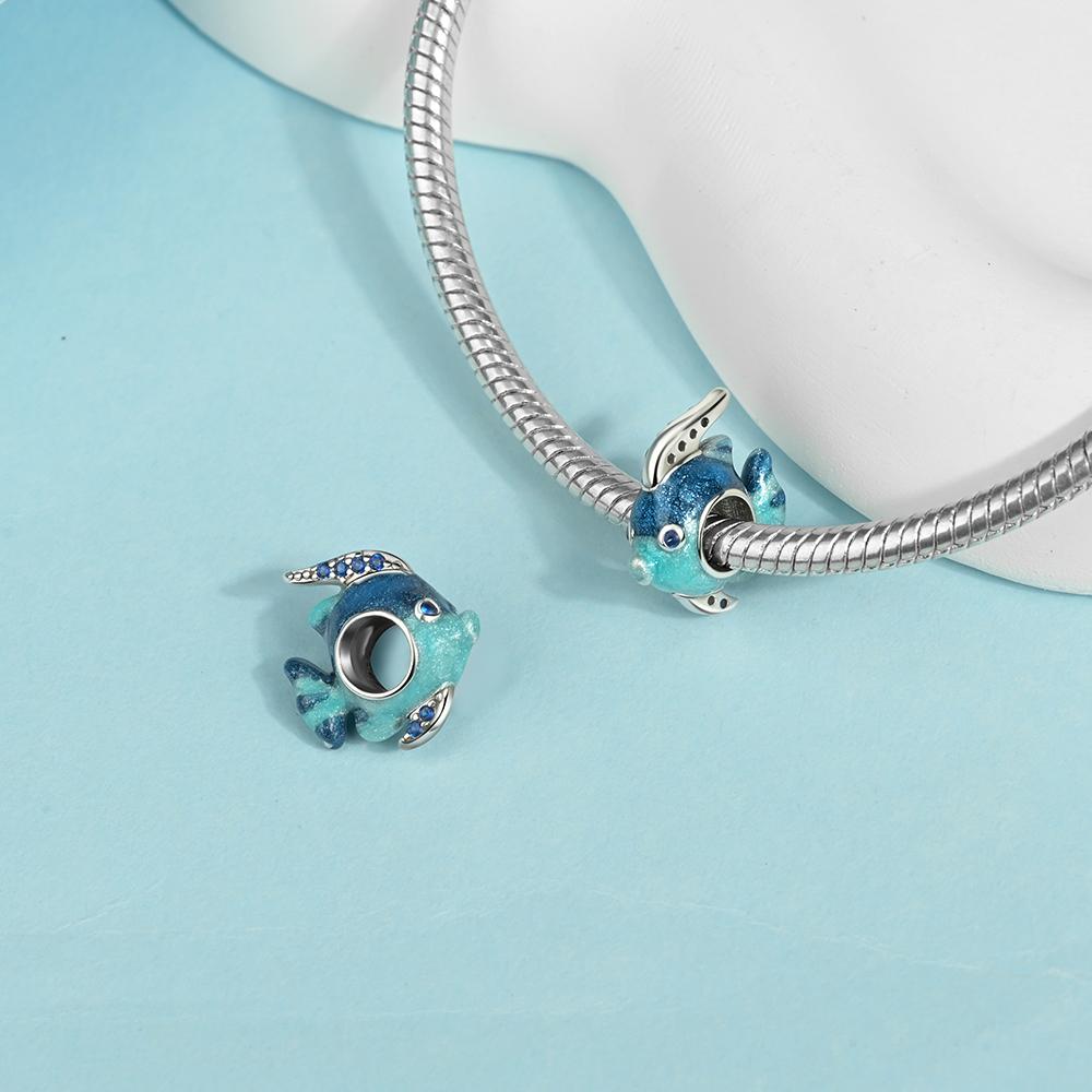 Серия Океан Подвески-шармы DIY Оригинальная медная морской конек медуза морской лев подвески подходят для браслета ювелирный подарок маркировка