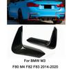Для BMW M3 F80 M4 F82 F83 2014-2020 Автомобильный задний бампер Защита от столкновений Губа-спойлер Глянцевый черный Вид под карбон Комплект кузова