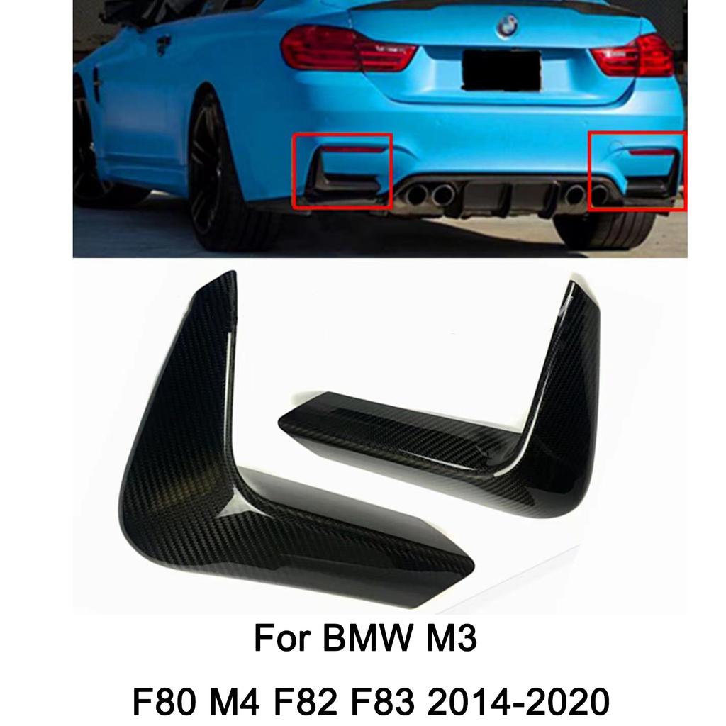 Для BMW M3 F80 M4 F82 F83 2014-2020 Автомобильный задний бампер Защита от столкновений Губа-спойлер Глянцевый черный Вид под карбон Комплект кузова
