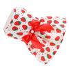 Eye-catching Breathable Dog Dress Thin Strawberry Printed Pet Skirt Red Tone Lightweight Cat Apparel Daily Wear