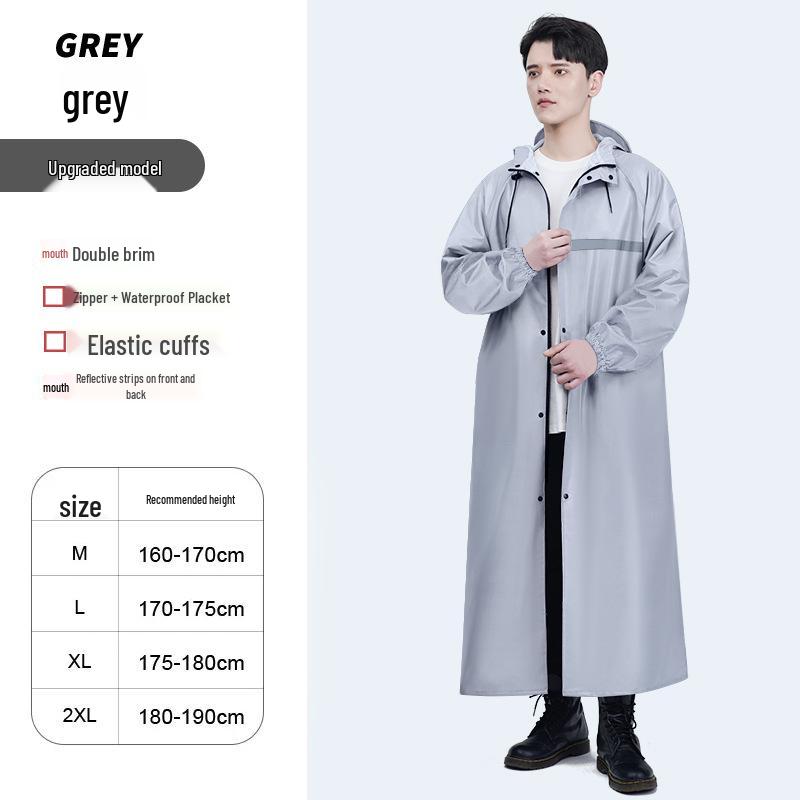 Unisex Full-Body Rainproof Motorcycle Raincoat for Adults