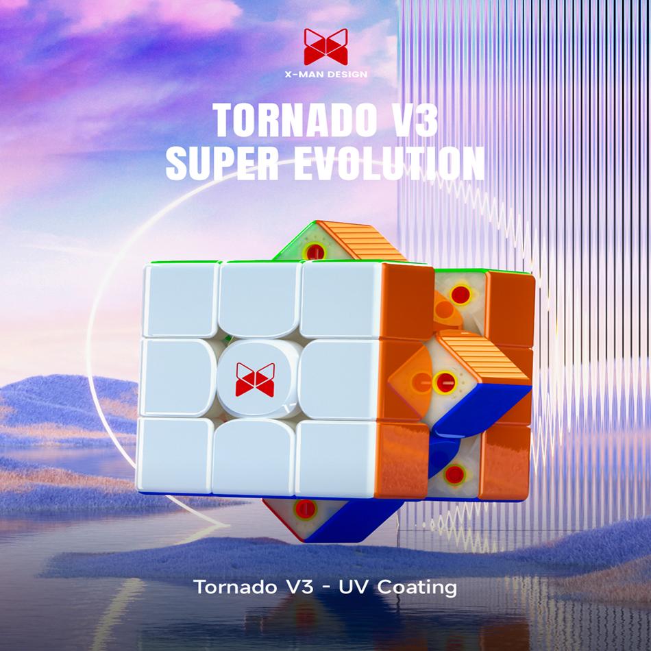 Qiyi Xman Tornado V3 Pioneer Uv 3X3X3 Маглев Магнитный Кубик Рубика Профессиональная Скоростная Головоломка 3X3 3×3 Игрушка Оригинальный Cubo Magico