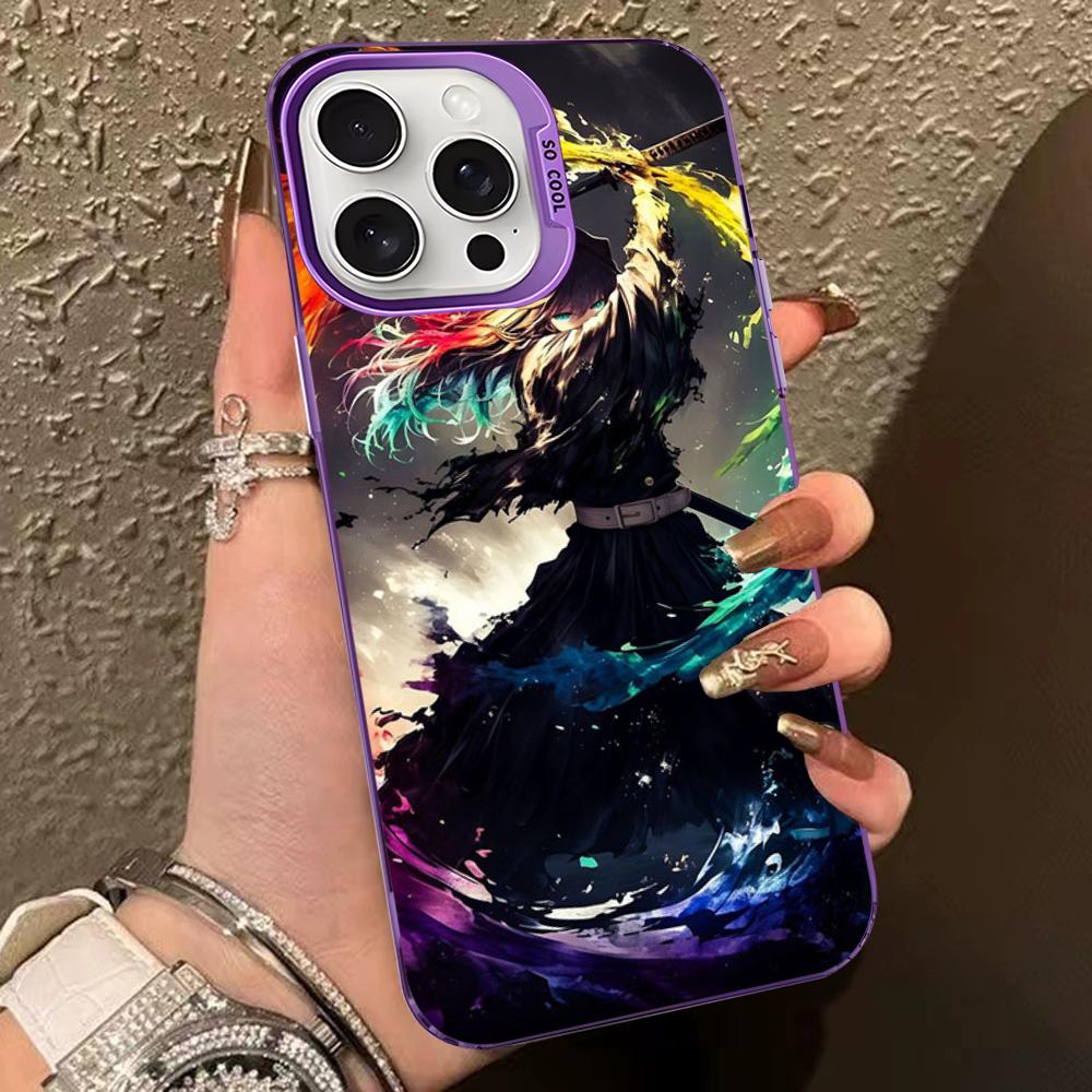 Мультяшный чехол для телефона Muichiro Tokito для iPhone 16 15 14 13 12 11 Pro Max X XR XSMAX 8 7 Plus Матовый противоударный задний чехол
