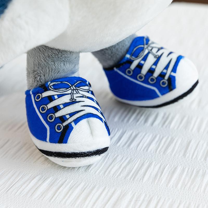 Новая кукла-акула Шаньхайцзин в обуви, плюшевая игрушка-рыба, забавный подарок на день рождения