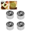 4PCS with Pusher Cake Ring Mold Non Stick Crumpet Ring New Sushi Mold  Restaurant Catering