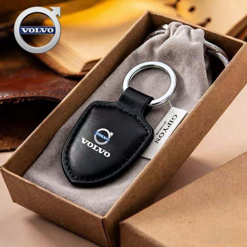 Для автомобиля Volvo Кожаный Брелок для ключей Щит Тип Эмблемы Кольцо для ключей Для Volvo EX30 XC60 XC40 V60 V40 XC90 XC70 V50 S60 V70 S90 Olestar AW RU8