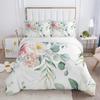 3PCS Single-sided Printed Bedding Set ,Comforter Animal Plant Flowers Leaves Duvet Bedding Cover Pillows Comfortable Bedspreads
