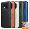 PU Leather Wireless Charging Magnetic Case for Xiaomi Redmi Note 14 Pro 5G 14 Pro+ Plus Protective Cover Hard Back Shell Coque