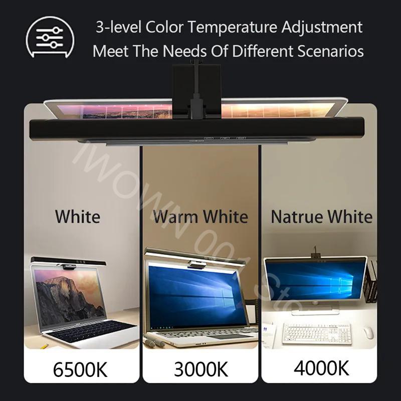 33 см светодиодная настольная лампа светодиодная компьютерная панель монитора ПК экран световая панель плавная регулировка яркости для чтения с питанием от USB подвесная настольная лампа