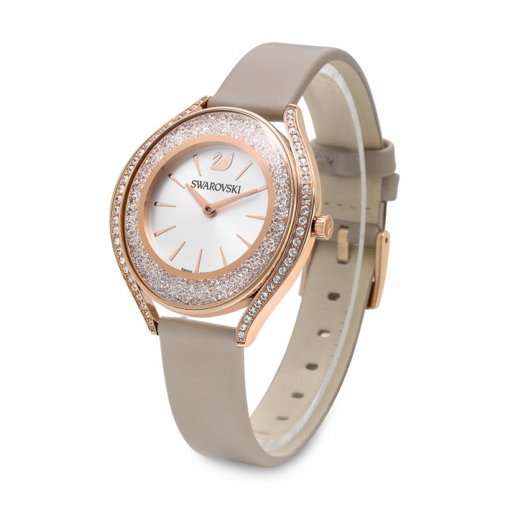 Swarovski 5519450 PreSented Aura CryStal Women S Leather Watch