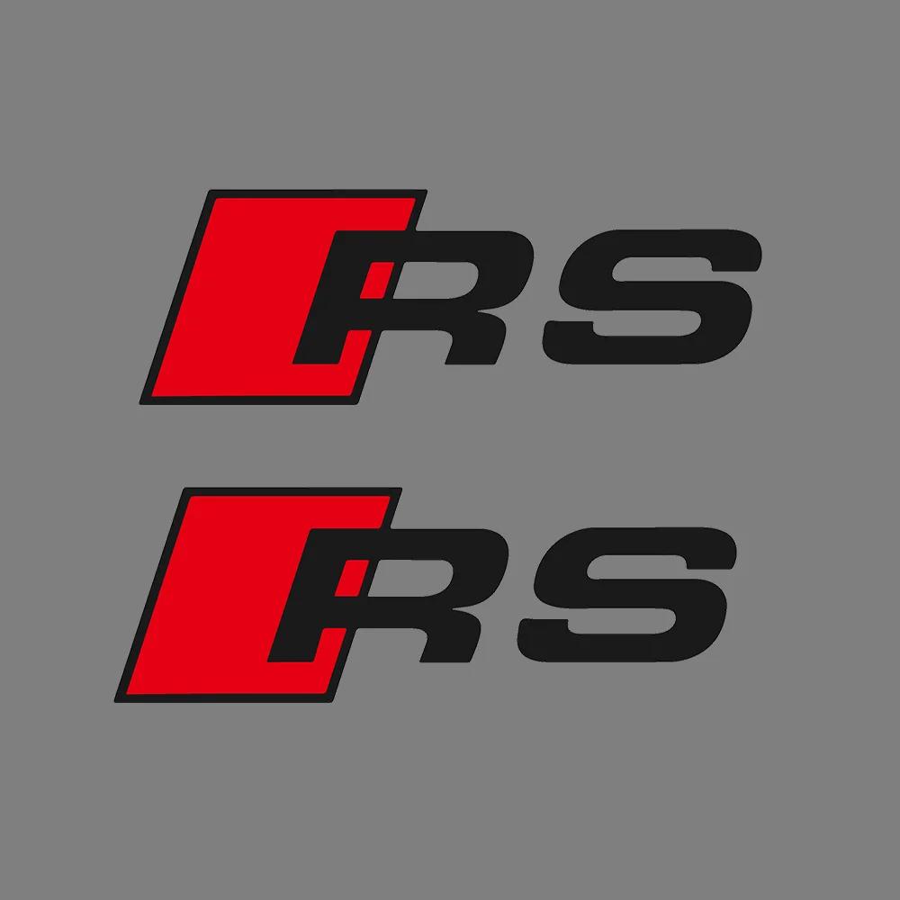 2Pcs Car PVC Logo Side Body Fender Windshield Trunk Bumper Sticker For B RS Sline Quattro A4 B6 B8 A6 C5 C6 C7 A3 A5 Q3 Q5 Q7
