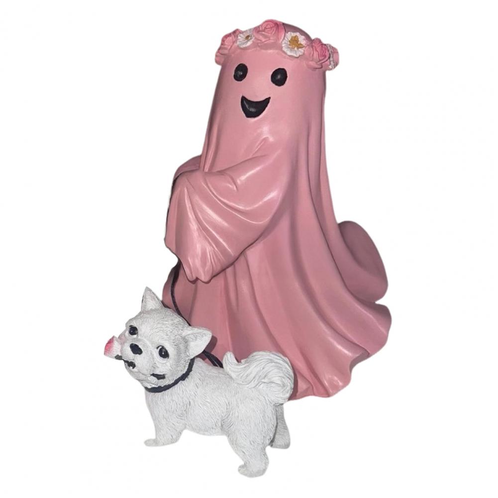 Halloween Ghost Walking Dog Decoration Handcrafted Halloween Decor Spooky Halloween Ghost Dog for Home Decoration