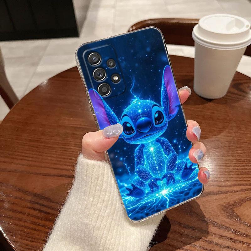 Прозрачный чехол для Samsung Galaxy A57 A37 A56 A36 Чехлы A55 A54 A35 A26 A07 A17 A16 A06 A34 A15 Мягкий противоударный чехол Дисней Стич