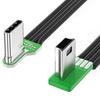 Угловой кабель Type C влево к USB для автомобильных видеорегистраторов, камер. Прочный силиконовый кабель-переходник Type C на USB.
