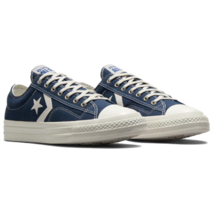 Converse Star Player 76 Low Navy Vintage Белые кроссовки унисекс Синие A08540C