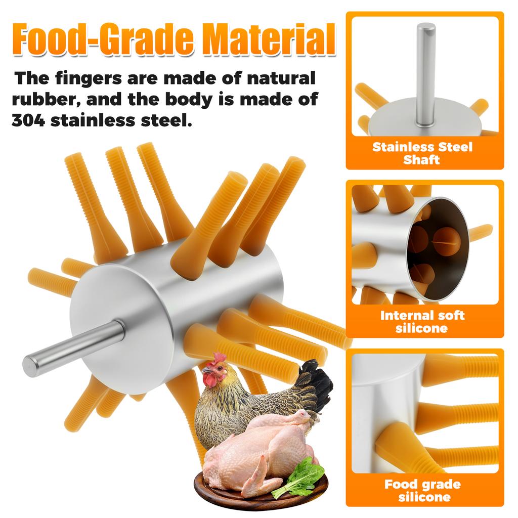 Птицещипальная машина из нержавеющей стали, экономящая время, прочная машина для ощипывания курицы, универсальные машины для депиляции птицы, ощипывание