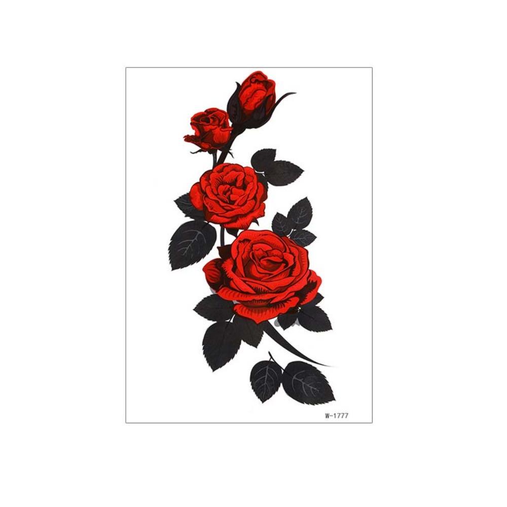 Waterproof Flower Temporary Tattoo Stickers Leopard Lion Snake Floral Fake Tattoos Girl