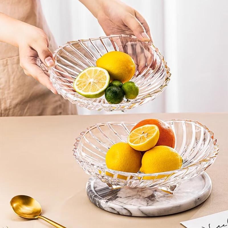 European Crystal Glass Fruit & Snack Plate