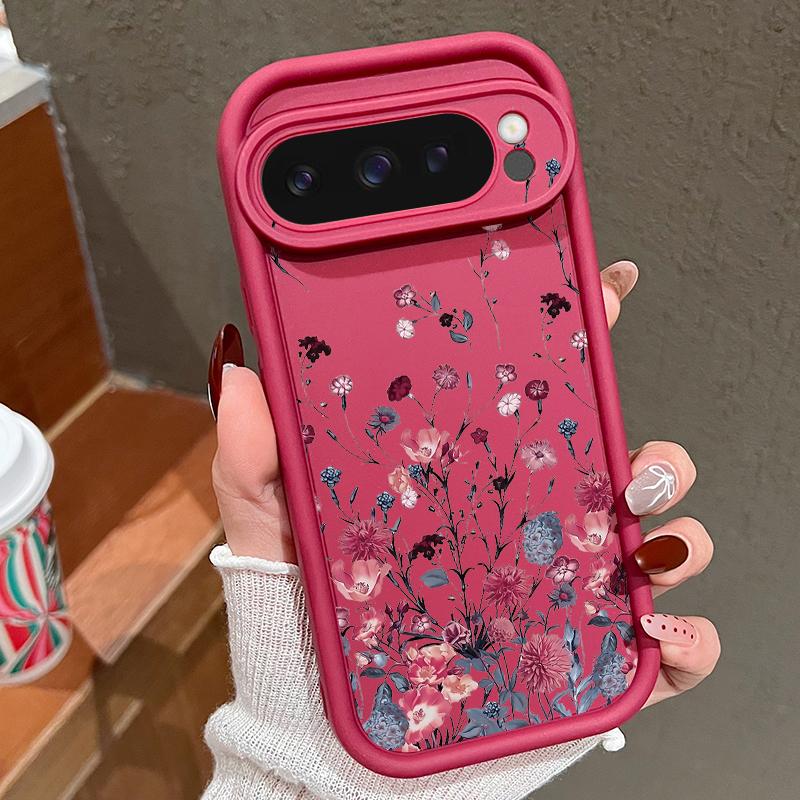 INS Ретро Цветы Мягкий ТПУ Чехол для Телефона Для Google Pixel 8 Pro 8A 9 Pro XL Ударопрочный Силиконовый Защитный Чехол Для Pixel 8 9 Pro