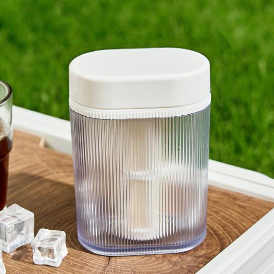 Featuring A Stylish Vertical Pattern and Built-in Measuring Scales This Clear Coffee Cup Helps