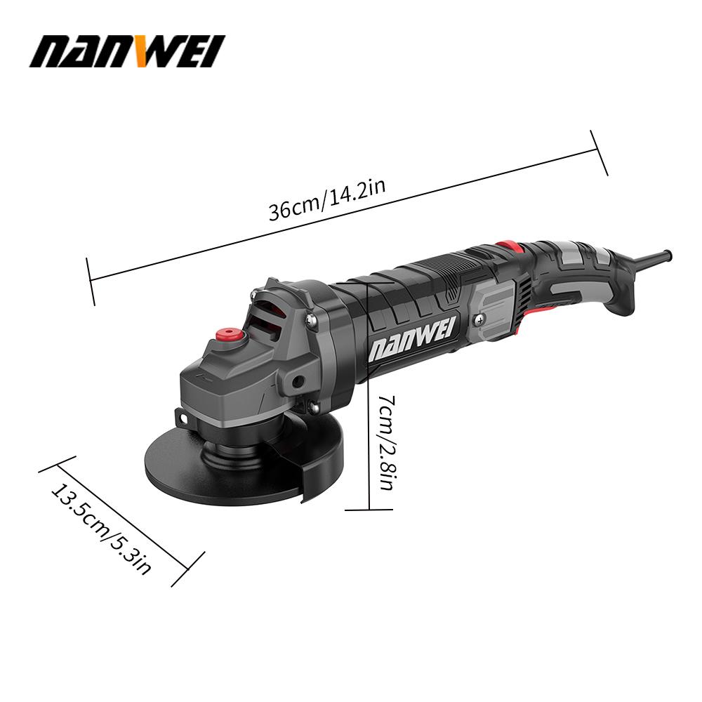 NANWEI Угловая шлифовальная машина переменного тока 125 мм