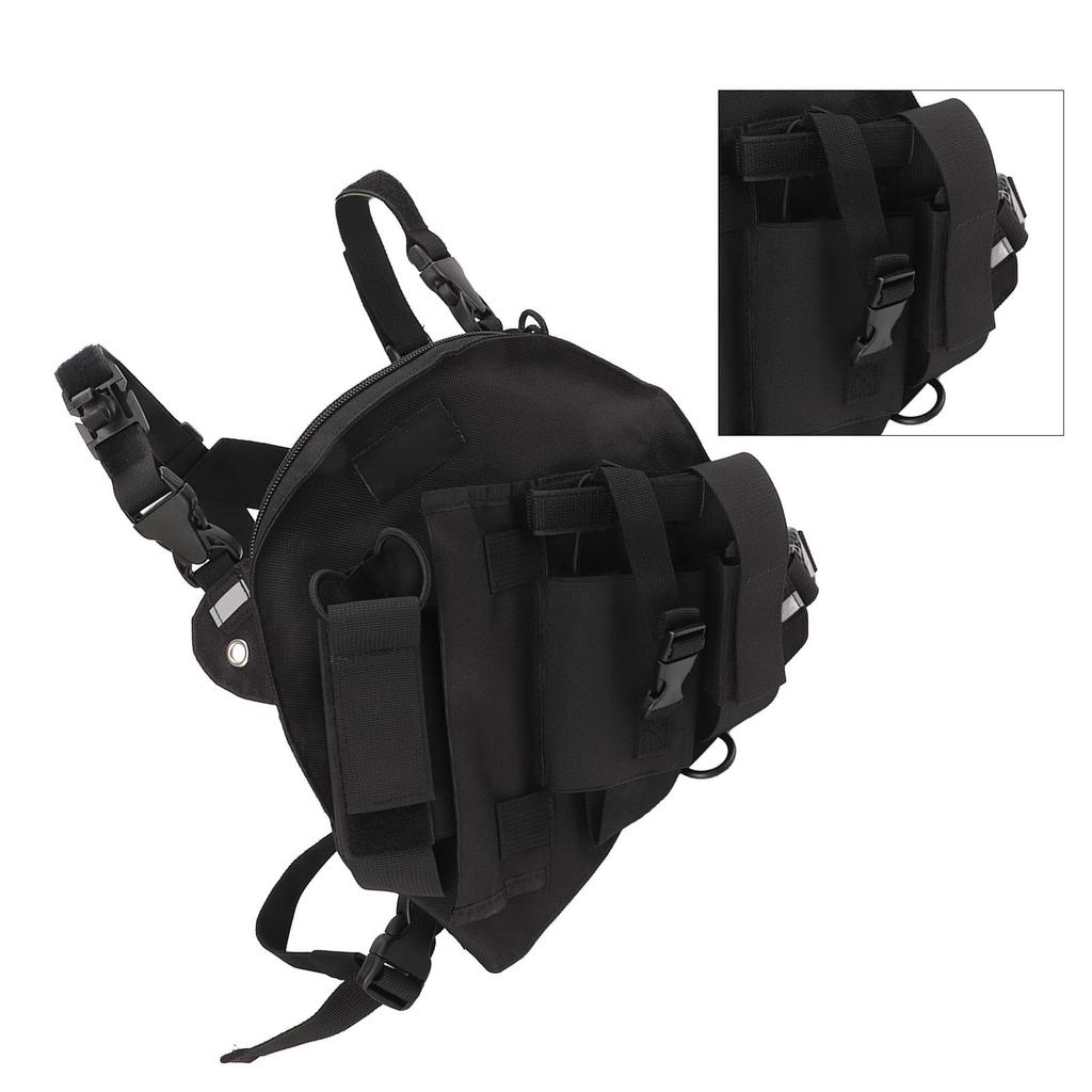 Нагрудный ремень для радиоприемника, большой объем для хранения, ткань Оксфорд, регулируемая нагрудная сумка, универсальная для 2-стороннего радио