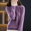Autumn and Winter New Women's Solid Color Round Neck Sweater Pullover Long-sleeved Knitted Bottoming Shirt Women's Top