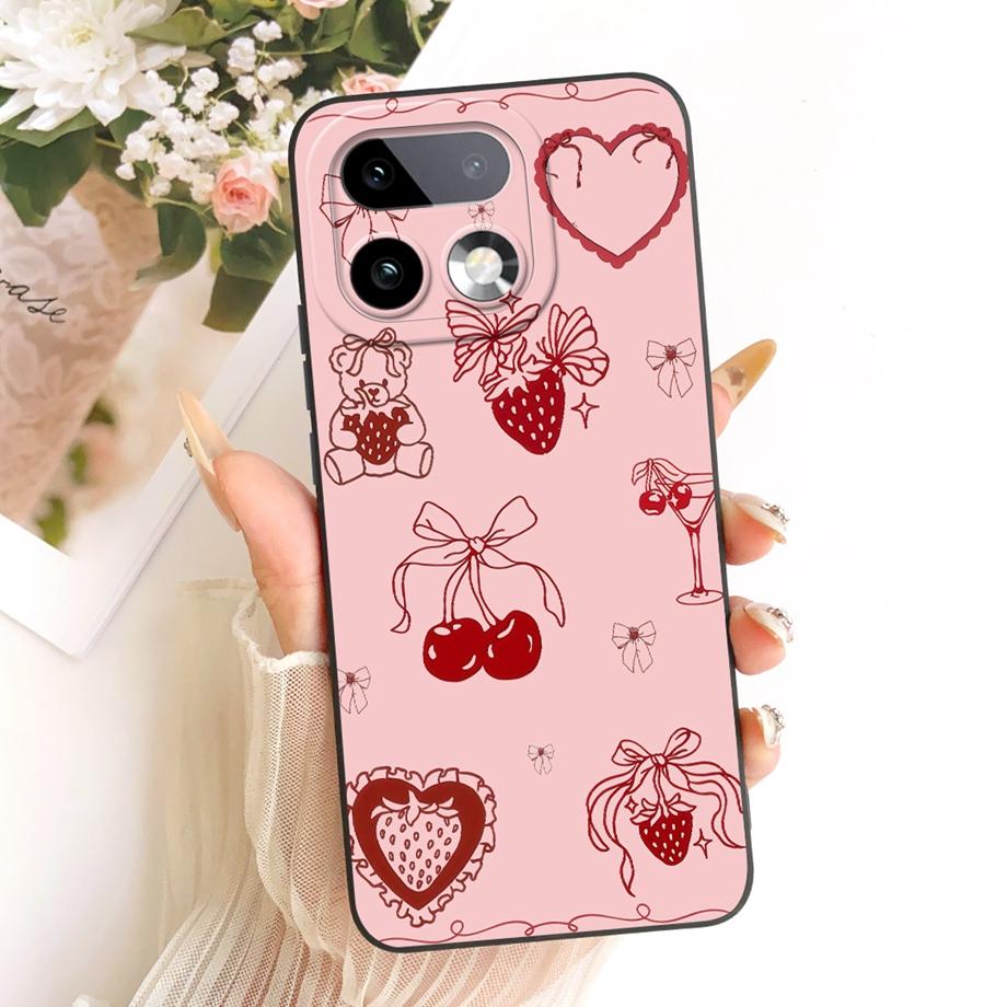 Мягкий силиконовый чехол из ТПУ для Realme 16 Pro Pro+ Чехол для телефона Винтажный Звездный Вишневый Бант Печать Ромашка Бампер Для Realme16 Ударопрочный