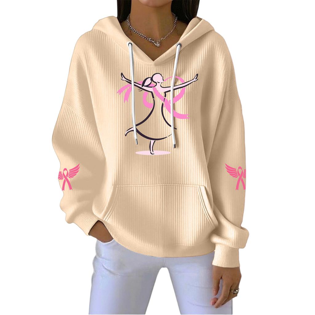 Women's Fashion CasualAngel Printed Pullover Sports Long Sleeve Sweatshirt