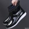 Water Shoes Men Ankle Shoes Rain Boots Pvc Rainboots for Men 2024 Solid Color Fashion Fishing Boots Ankle