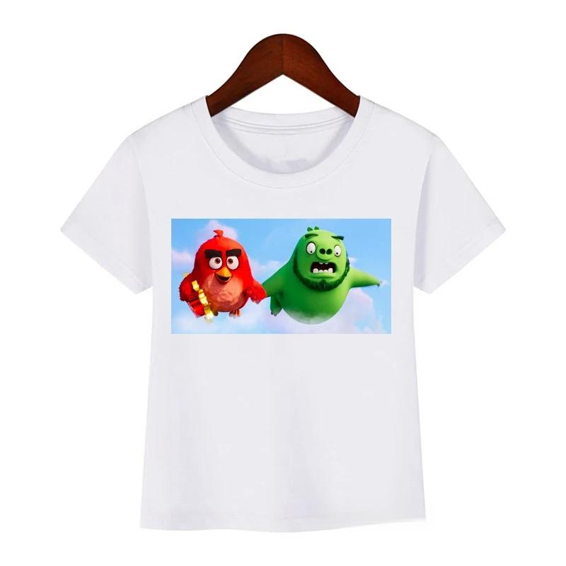 Fashionable and fun animal bird print summer children's cartoon casual Polyester comfortable short sleeved T-shirt top