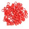 100PCS/Bag 8MM 001-100 Numbered Plastic Letter Pigeon Bird Leg Bands Rings(red)