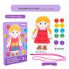 Montessori Wooden Button and Lacing Game for Kids - Educational Shoelace and Dressing Toy